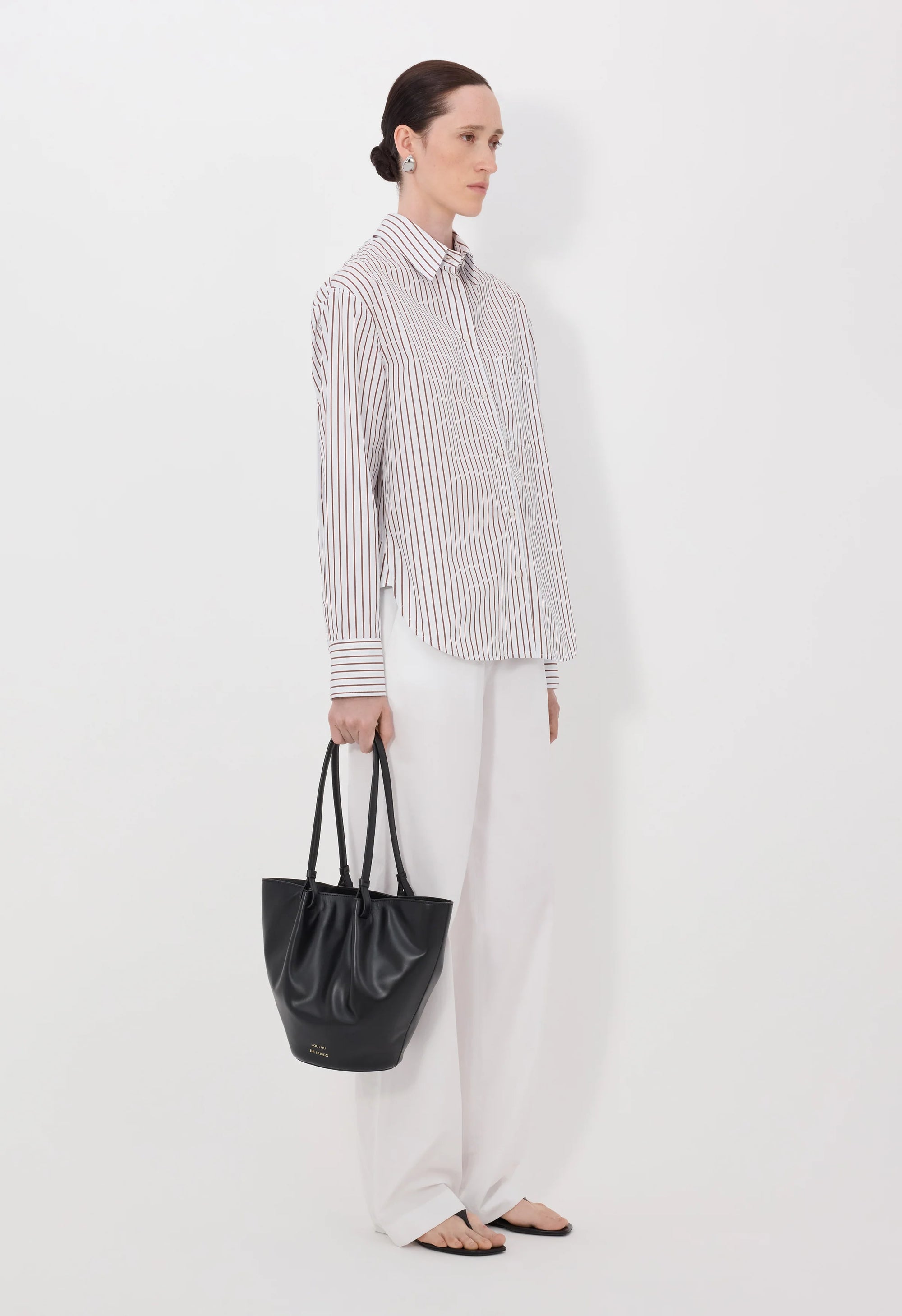 Chemise Loulou De Saison Maud Oversize Rouge Foncé/Bleue | Podiums Nancy