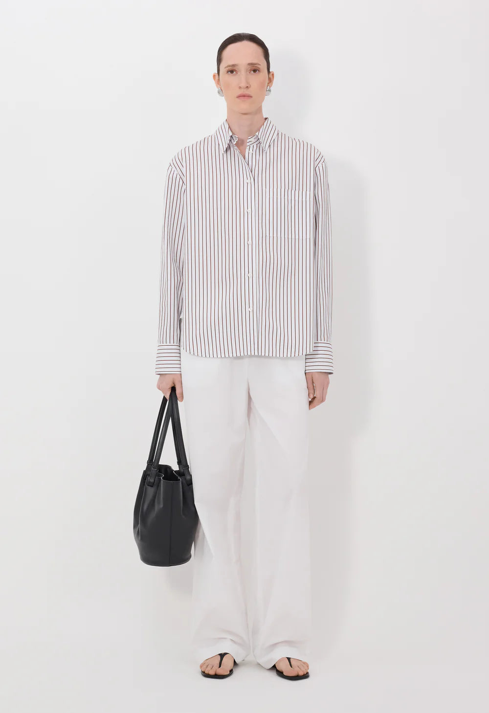 Chemise Loulou De Saison Maud Oversize Rouge Foncé/Bleue | Podiums Nancy