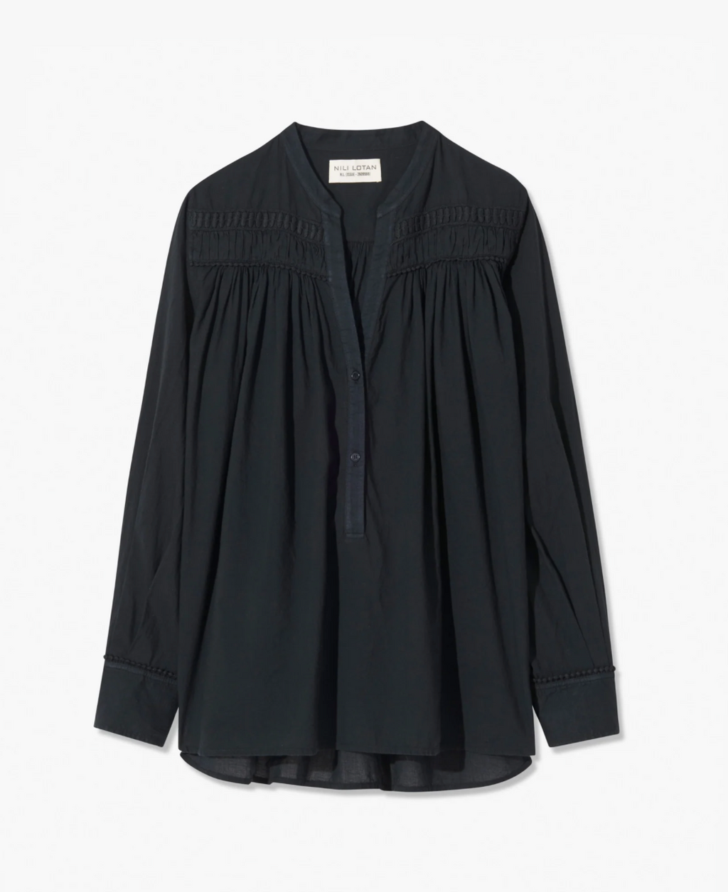 Chemise Nili Lotan Clarys Noir | Podiums Nancy