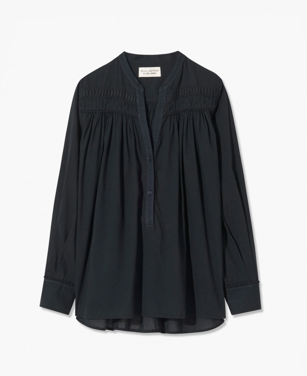 Chemise Nili Lotan Clarys Noir | Podiums Nancy