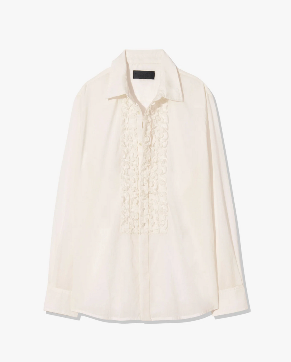 Chemise Nili Lotan Nathael Ruffle Ivoire | Podiums Nancy