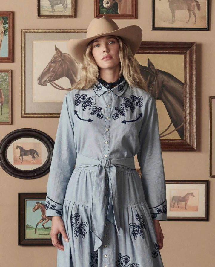 Chemise TheGreat. Chambray Western | Podiums Nancy