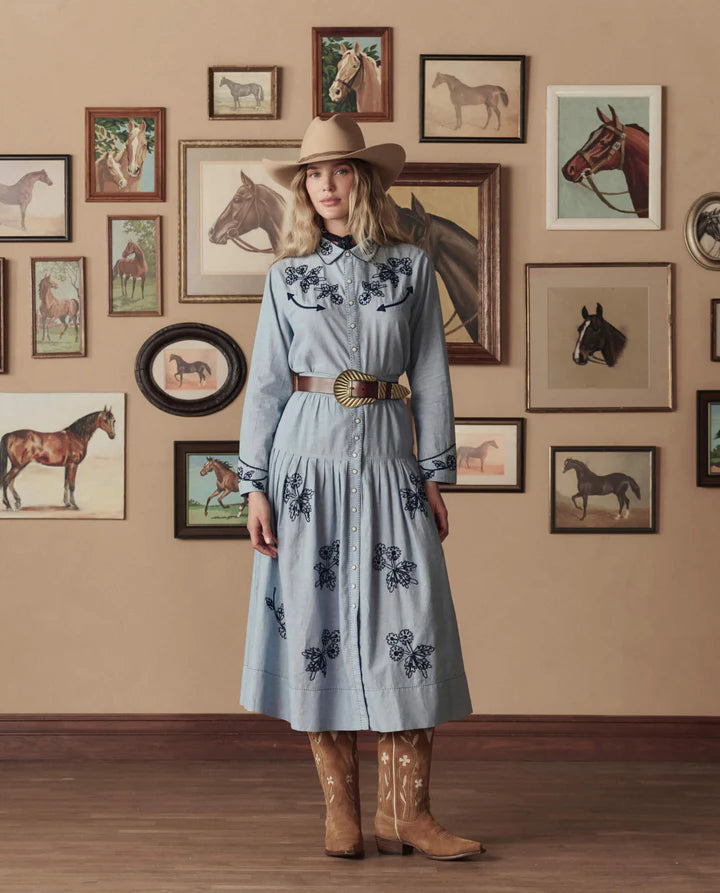 Chemise TheGreat. Chambray Western | Podiums Nancy