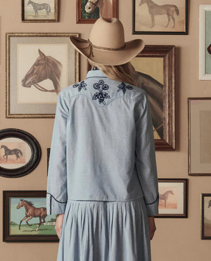 Chemise TheGreat. Chambray Western | Podiums Nancy