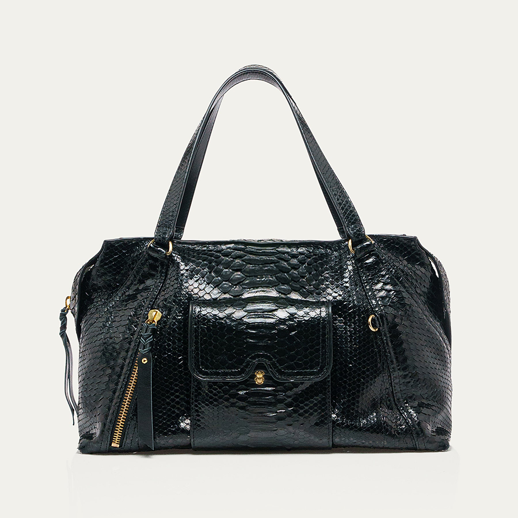 Sac Claris Virot Juno Python Noir | Podiums Nancy