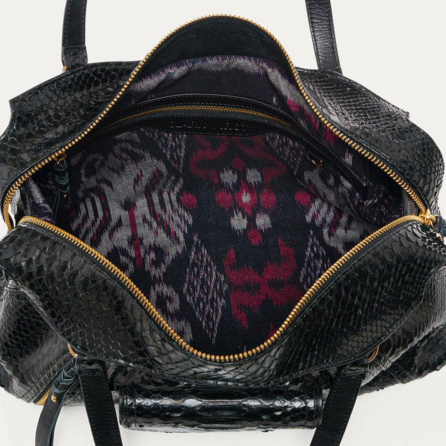 Sac Claris Virot Juno Python Noir | Podiums Nancy