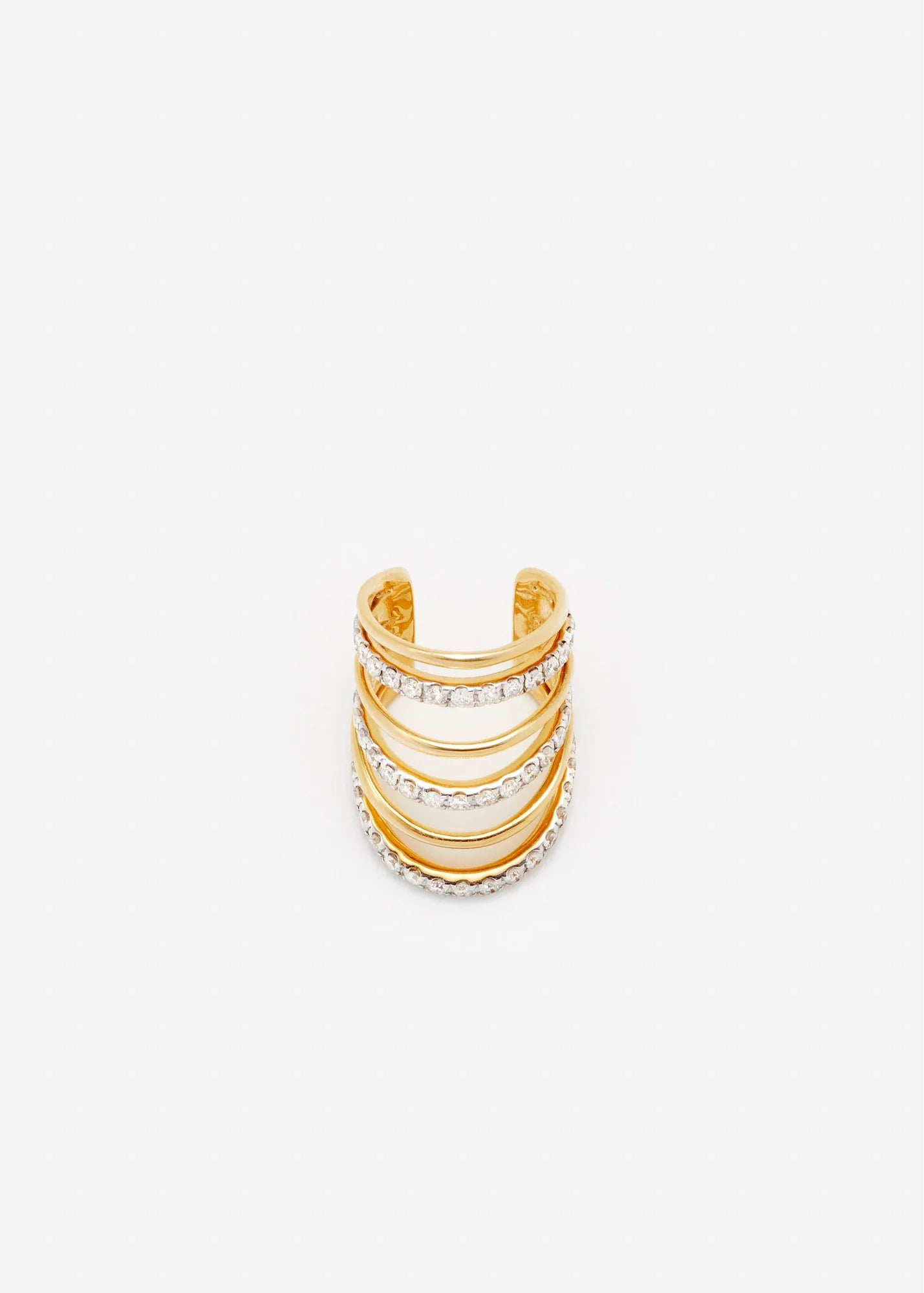 Clip D'Oreille Yvonne Léon 6 Fils Diamants Or Jaune | Podiums Nancy
