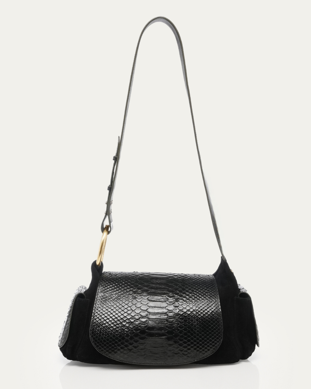 Sac Claris Virot x Marine Vignes Marine Python Noir