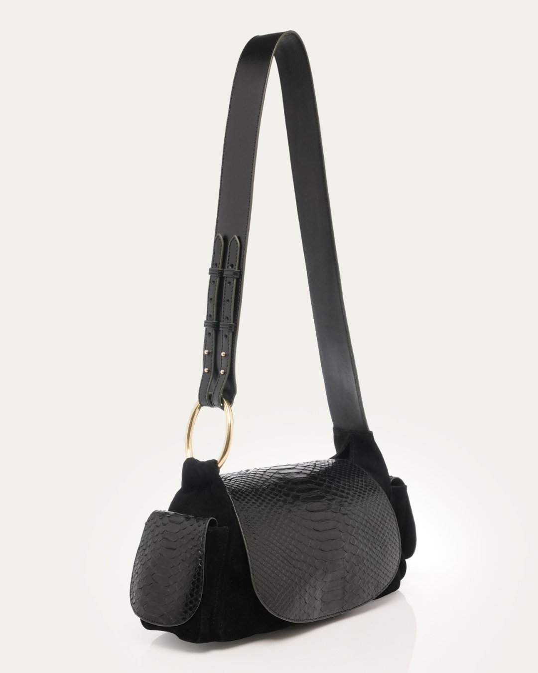 Sac Claris Virot x Marine Vignes Marine Python Noir
