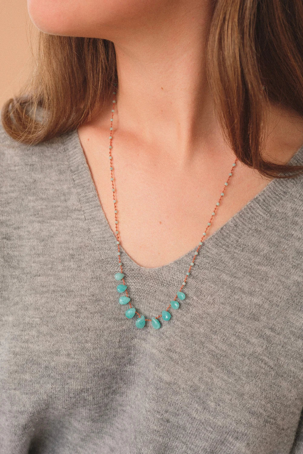 Collier Ivarene 9 gouttes Amazonite - PODIUMS NANCY