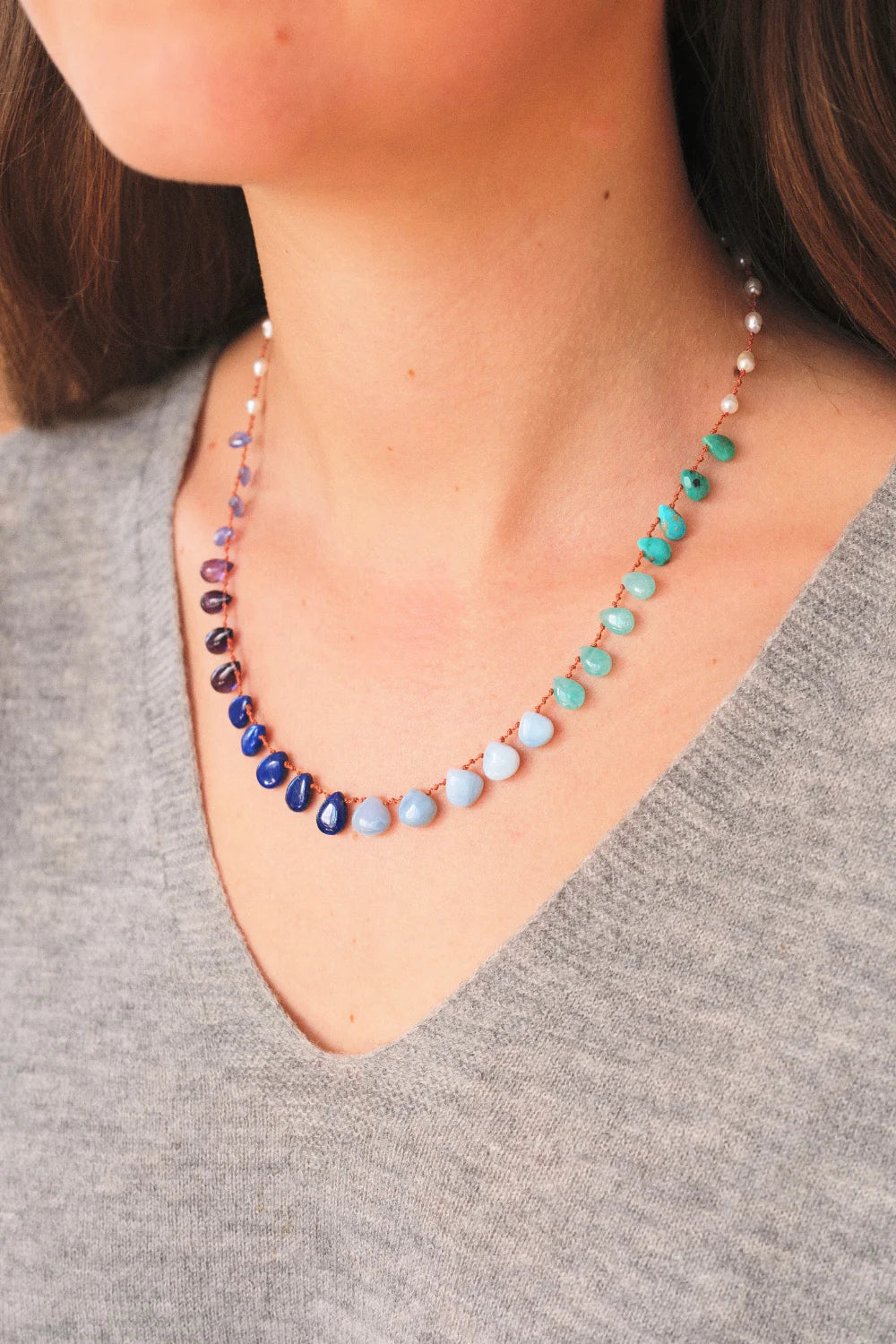 Collier Ivarene Deep Ocean Multi-Pierres - PODIUMS NANCY