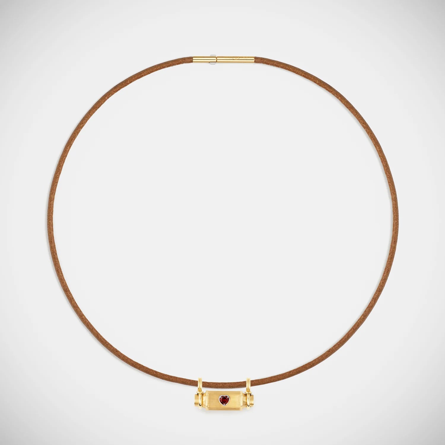 Collier Marie Lichtenberg Smash Locket Heart Cuir | Podiums Nancy
