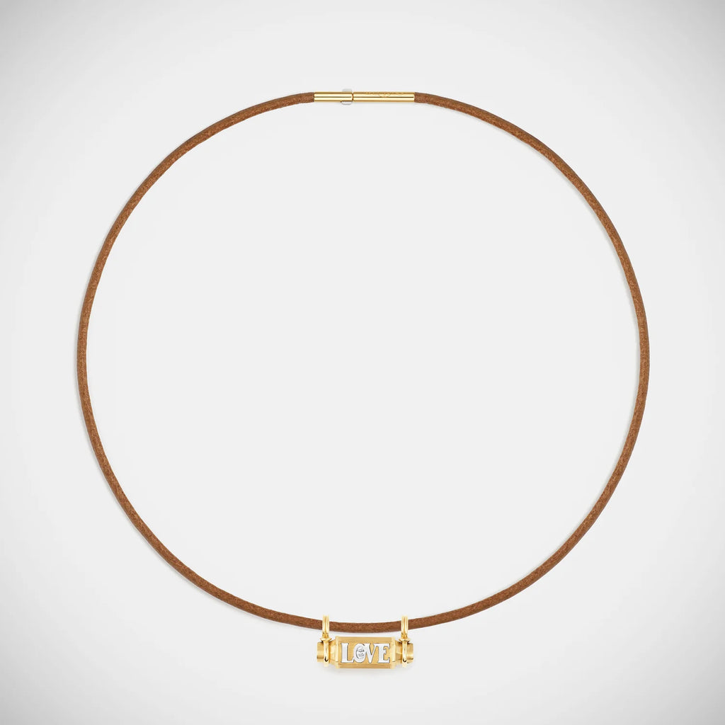 Collier Marie Lichtenberg Smash Locket Love Cuir | Podiums Nancy