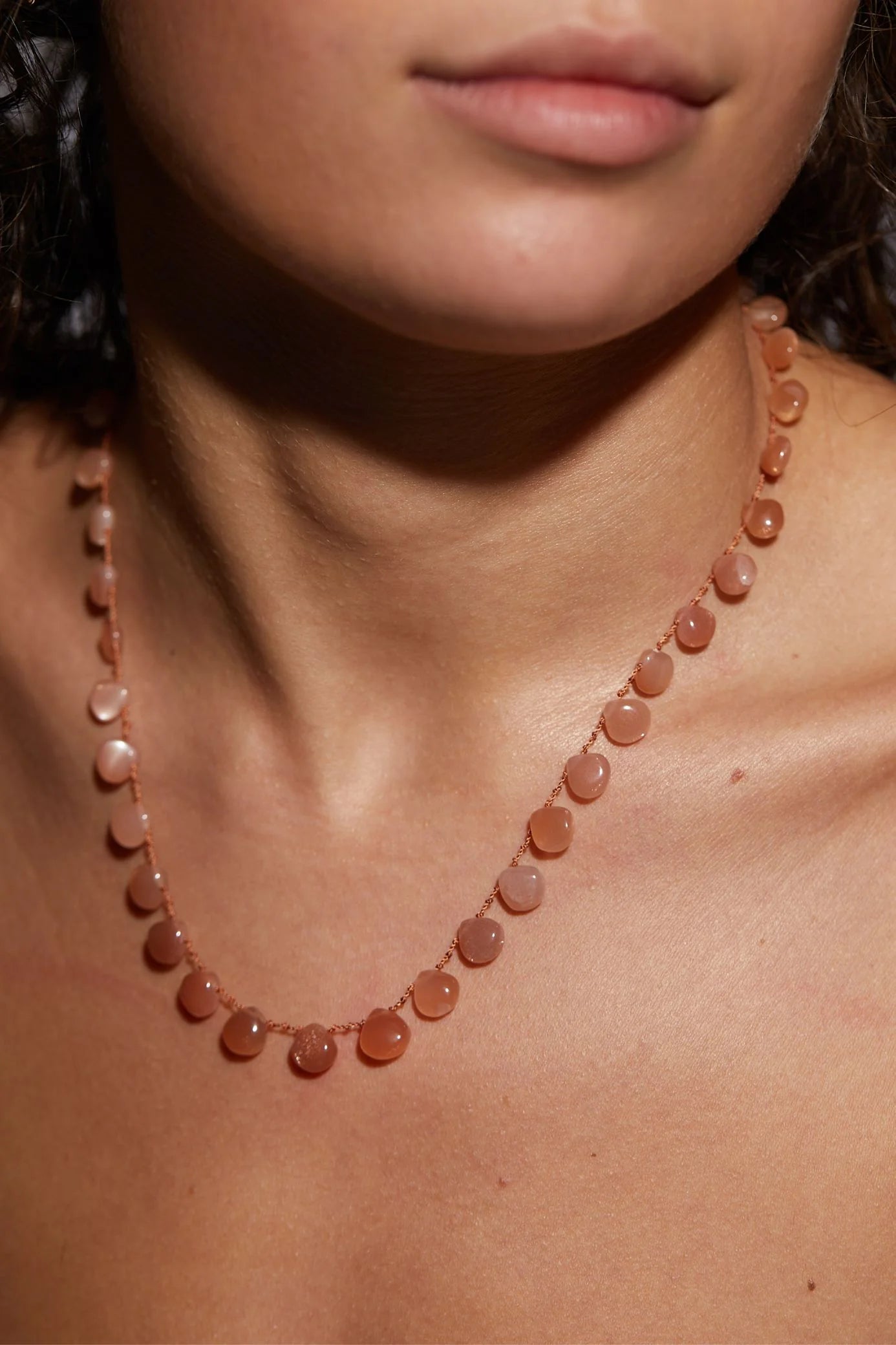Collier Ivarene Sunk Haze Pierre De Lune Peche - PODIUMS NANCY