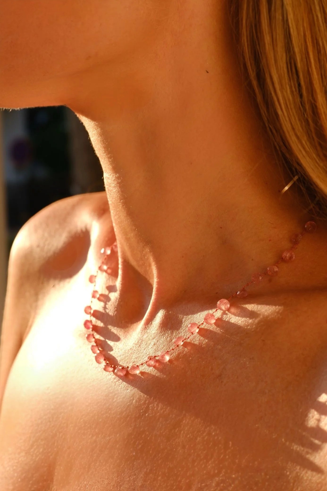 Collier Melrose Strawberry Quartz | Podiums Nancy