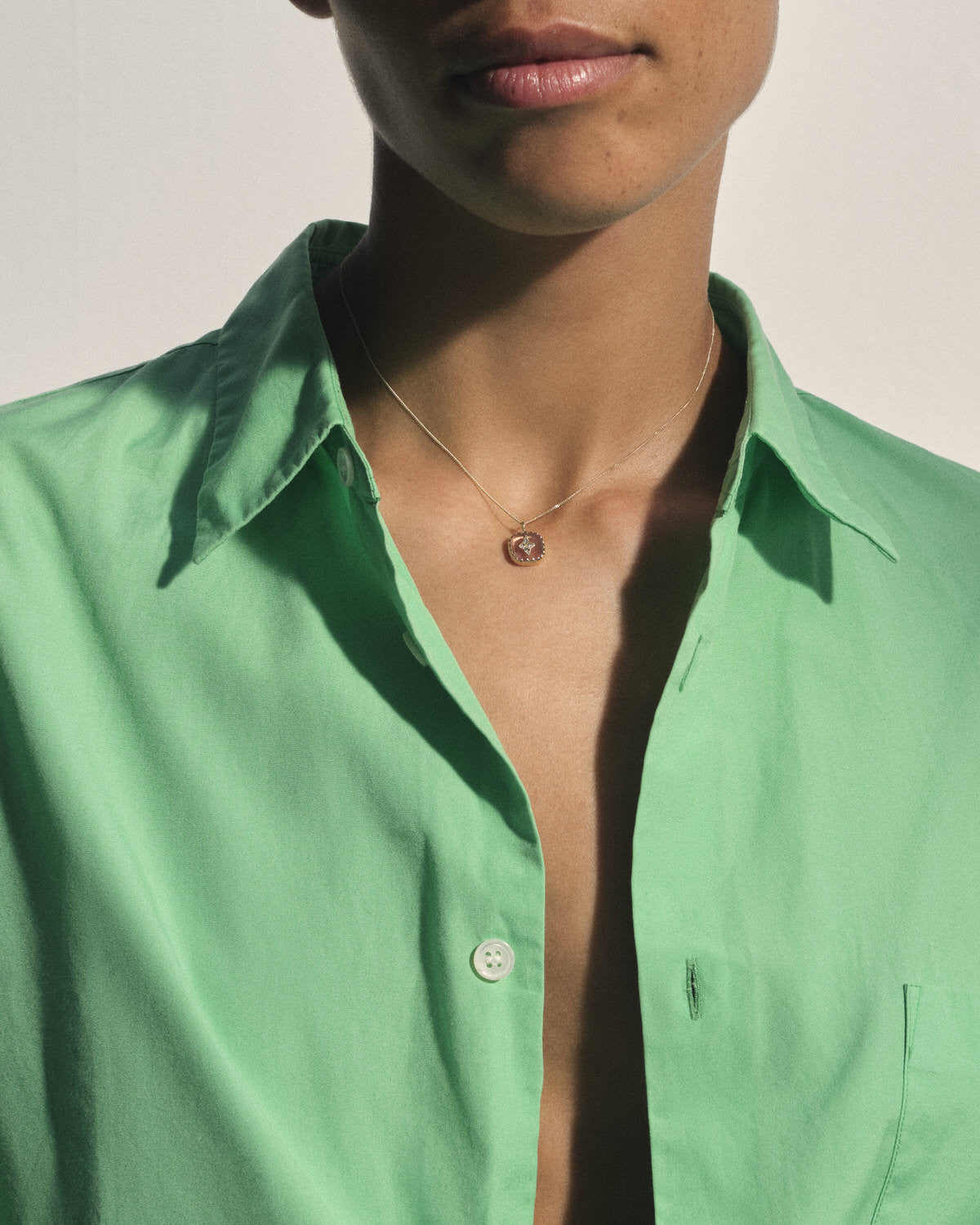 Collier Pierrot Strawberry Quartz | Podiums Nancy