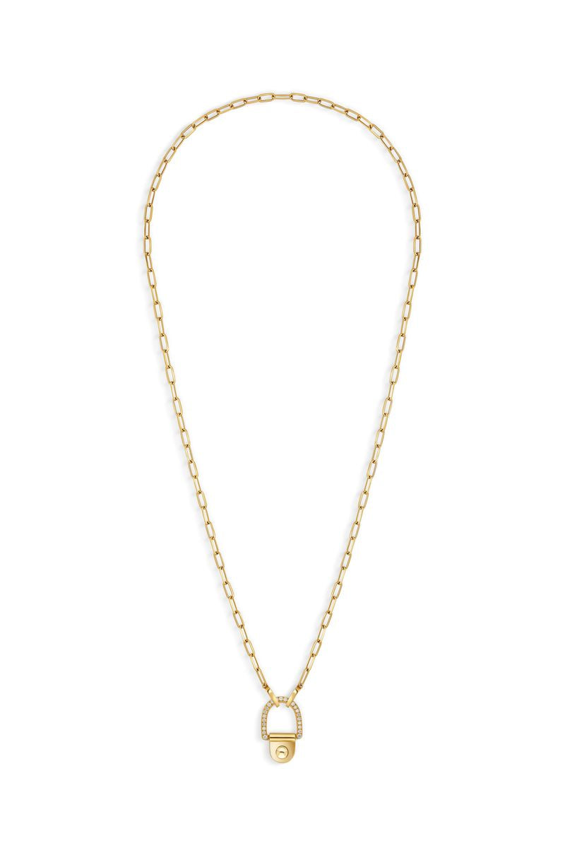 Collier Statement Rivet Or Jaune et Diamants | Podiums Nancy