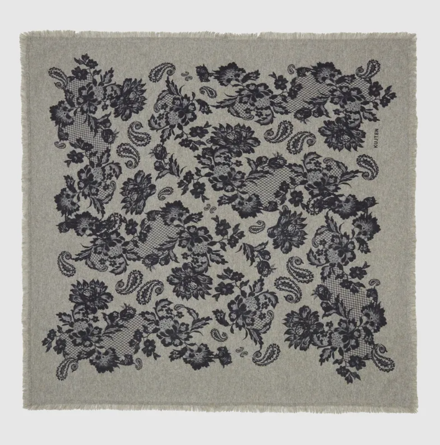 Grand Bandana Hachiko Lace Kaki Chiné