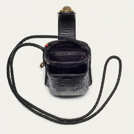 Étui Claris Virot Double Marcus Python Noir | Podiums Nancy