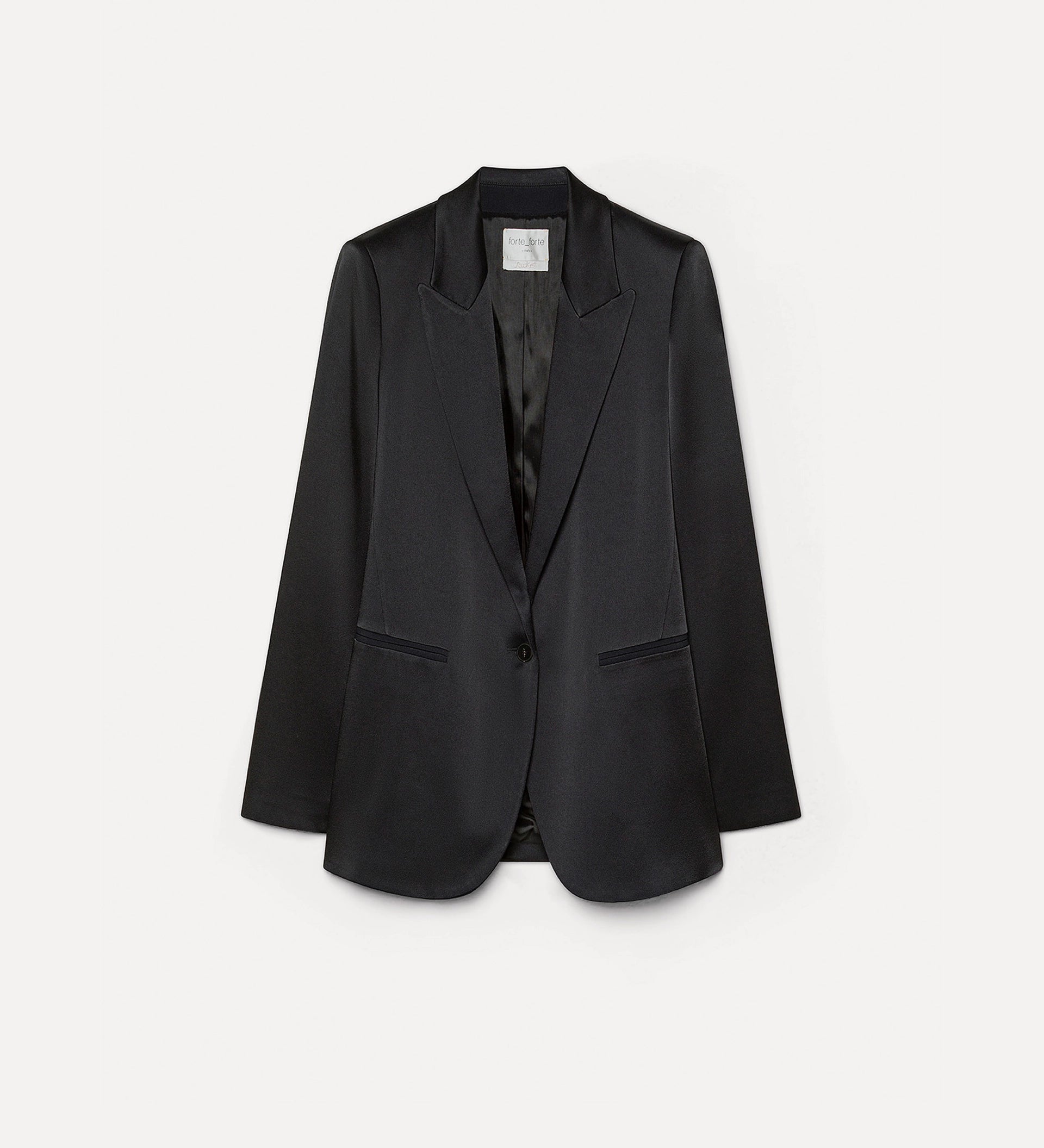 shiny satin jacket nero - PODIUMS NANCY