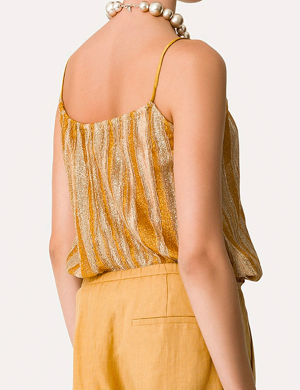 TOP LUREX JERSEY JACQUARD GOLD - PODIUMS NANCY