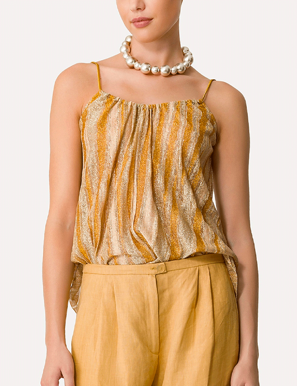 TOP LUREX JERSEY JACQUARD GOLD - PODIUMS NANCY