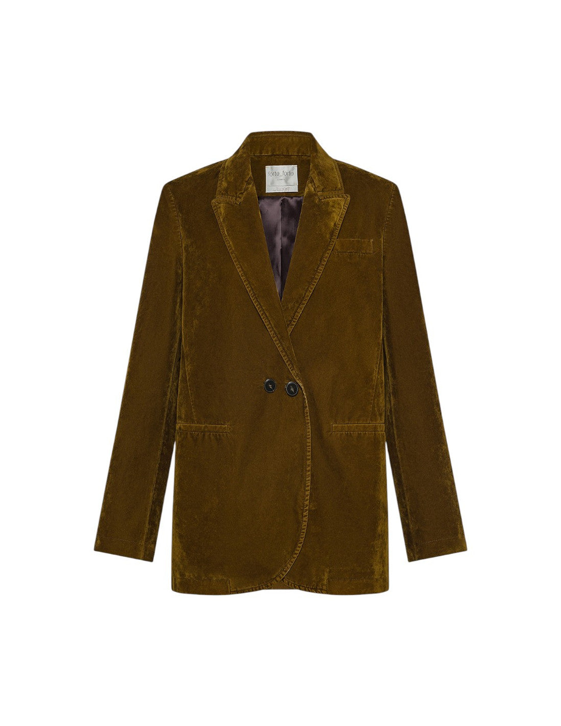 Blazer Forte Forte Flocked Jacket Antique Gold