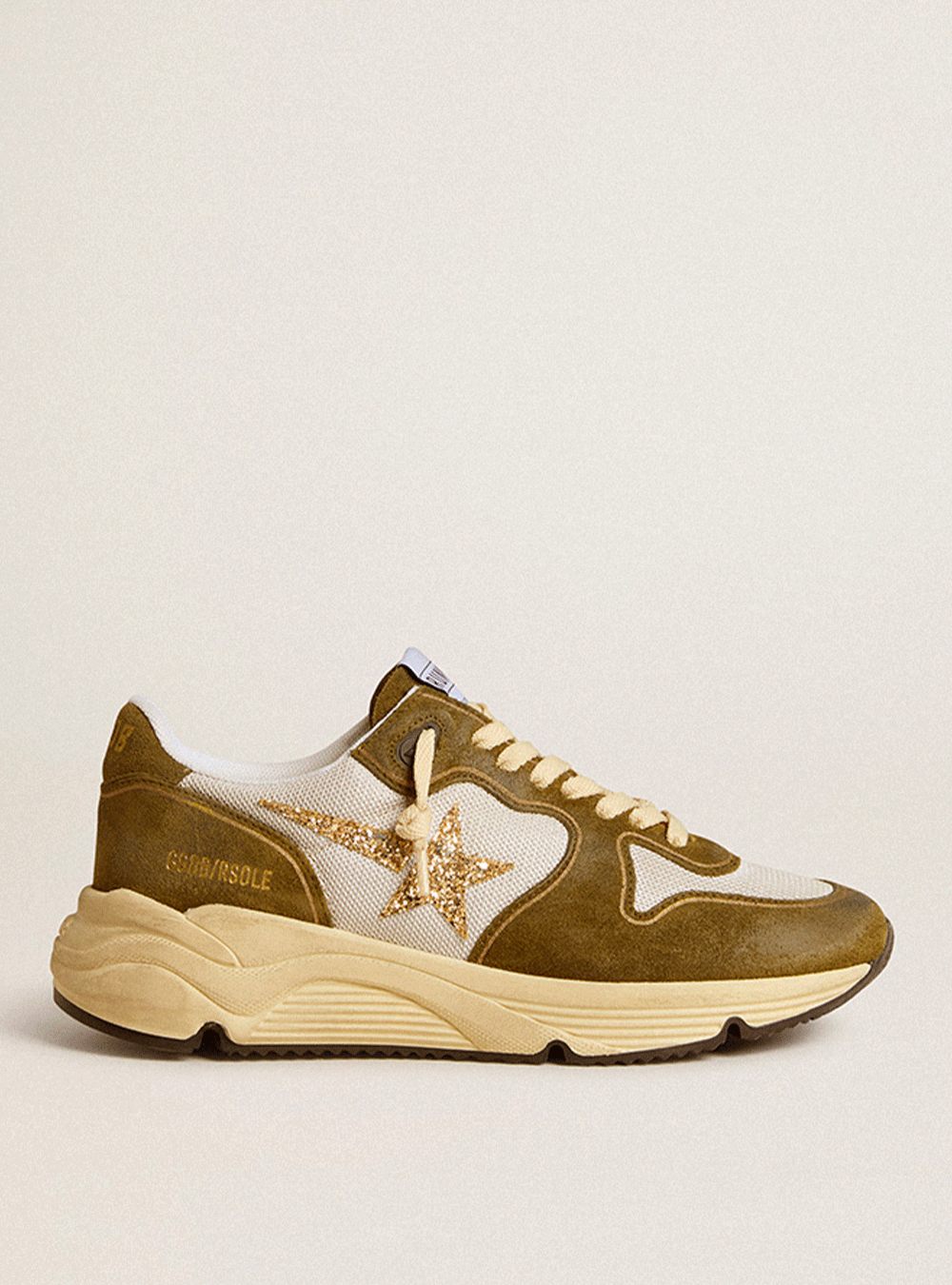 Sneakers Golden Goose Running Sole White Beige Ice