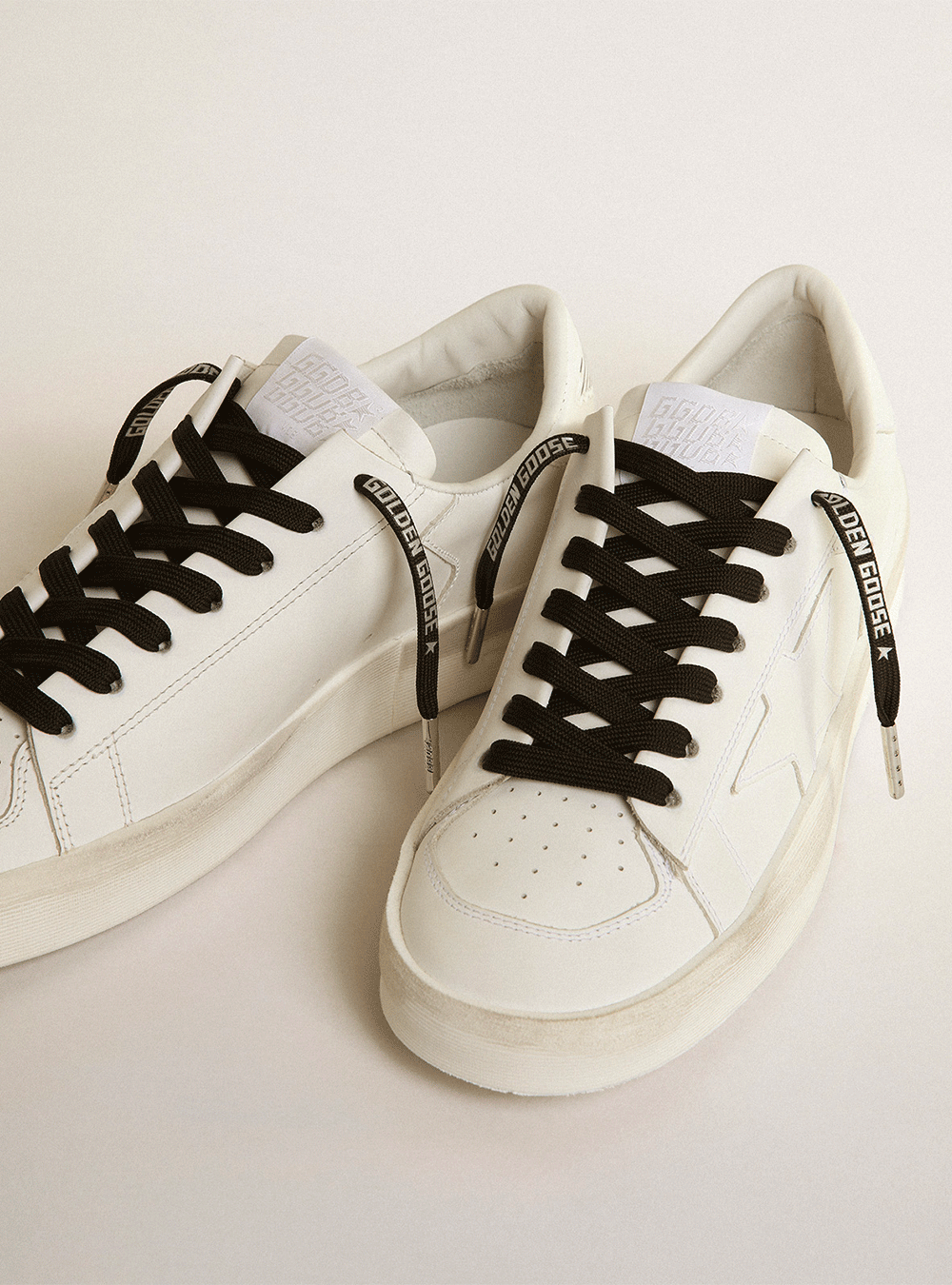 Lacets Golden Goose Black Silver