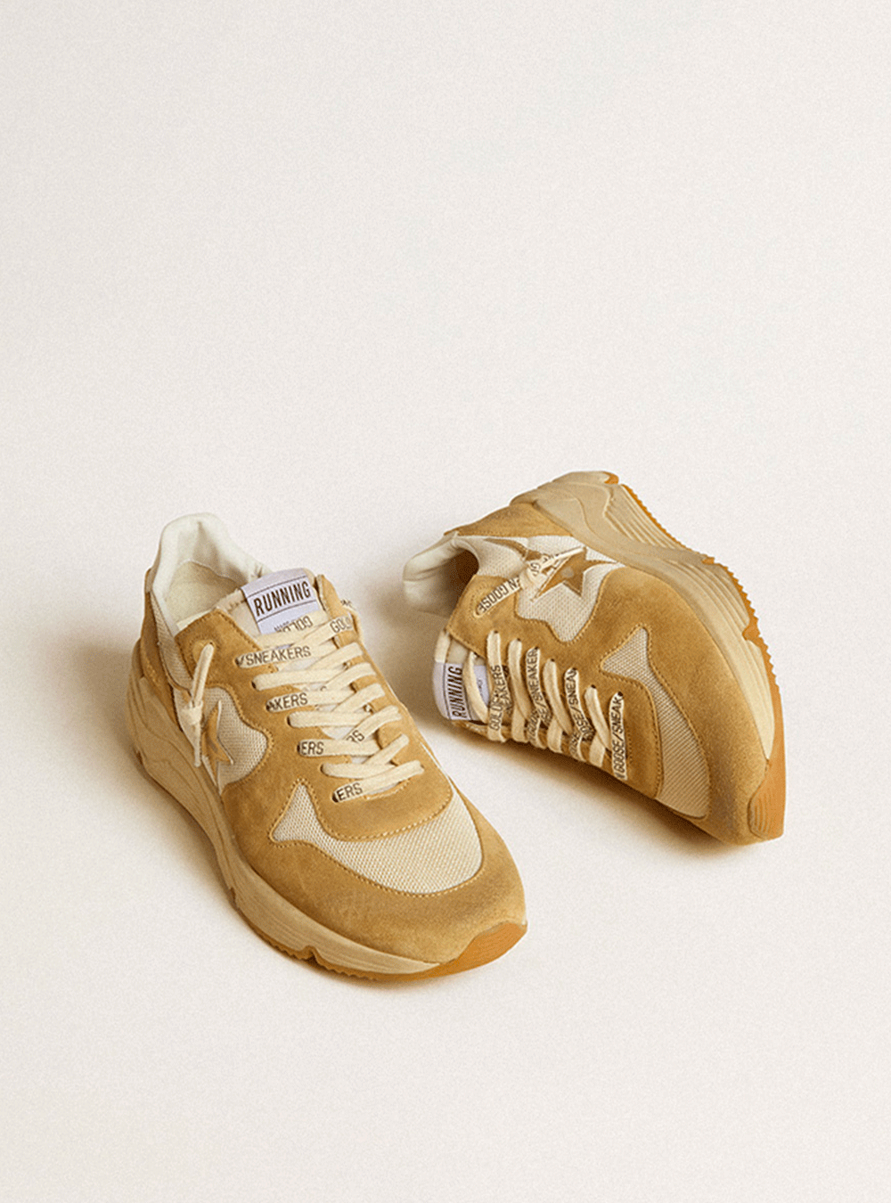 Sneakers Golden Goose Running Sole Cream Desert Beige