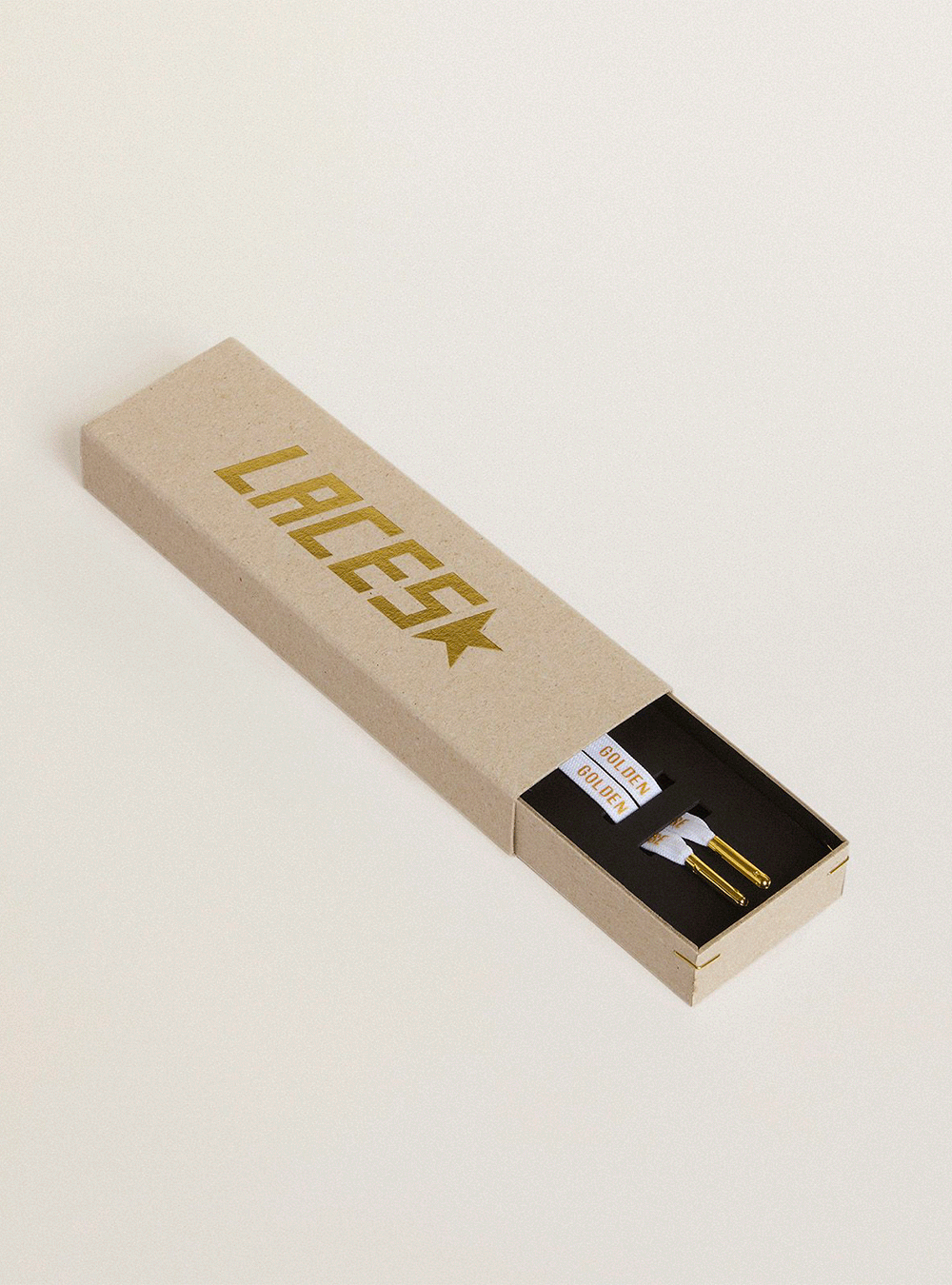 Lacets Golden Goose White Gold