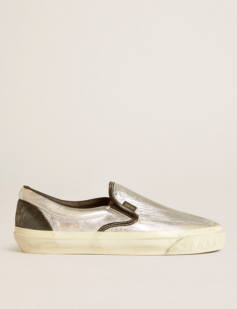Baskets Golden Goose VCE Laminated Argent Noir