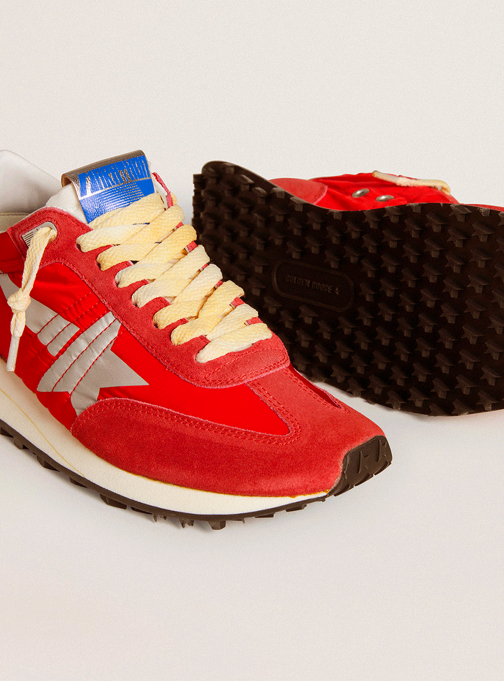 Sneakers Golden Goose Running Marathon Red Silver