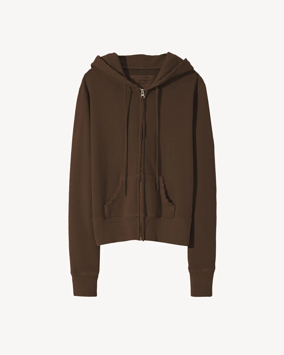 Hoodie Nili Lotan Callie Zip Up Espresso | Podiums Nancy