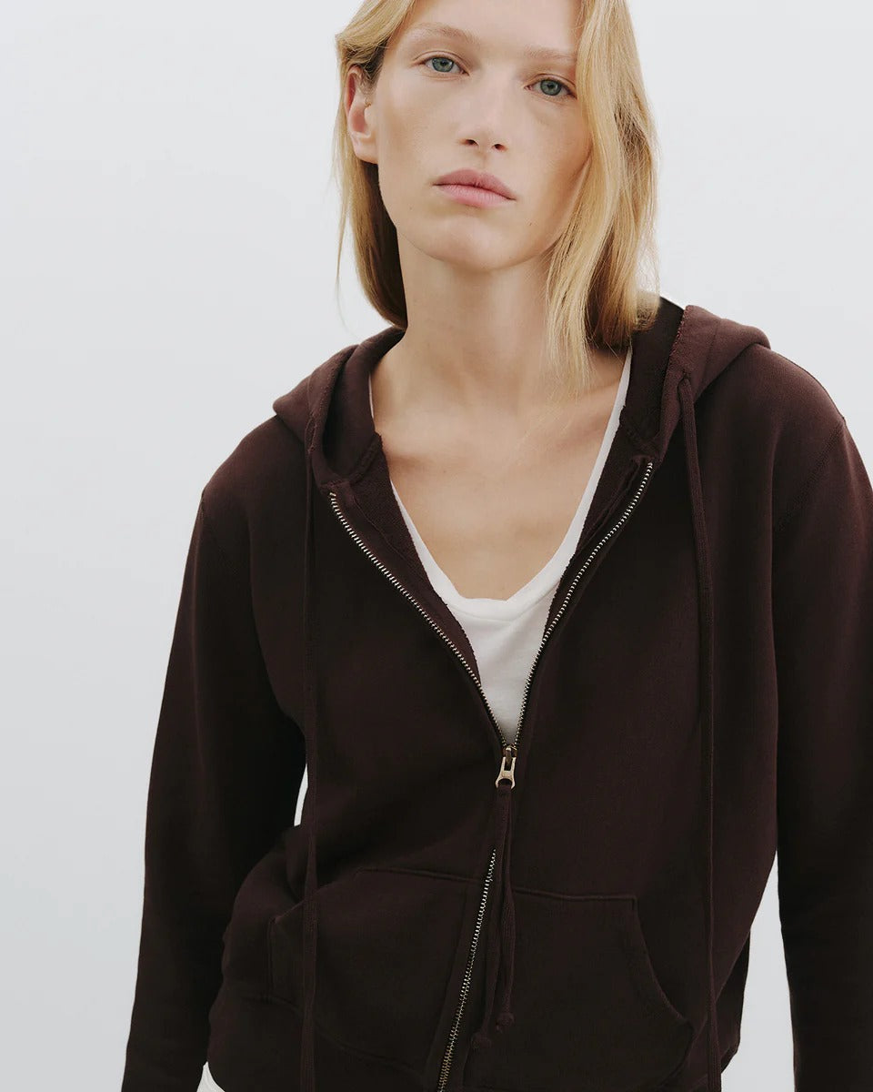 Hoodie Nili Lotan Callie Zip Up Espresso | Podiums Nancy