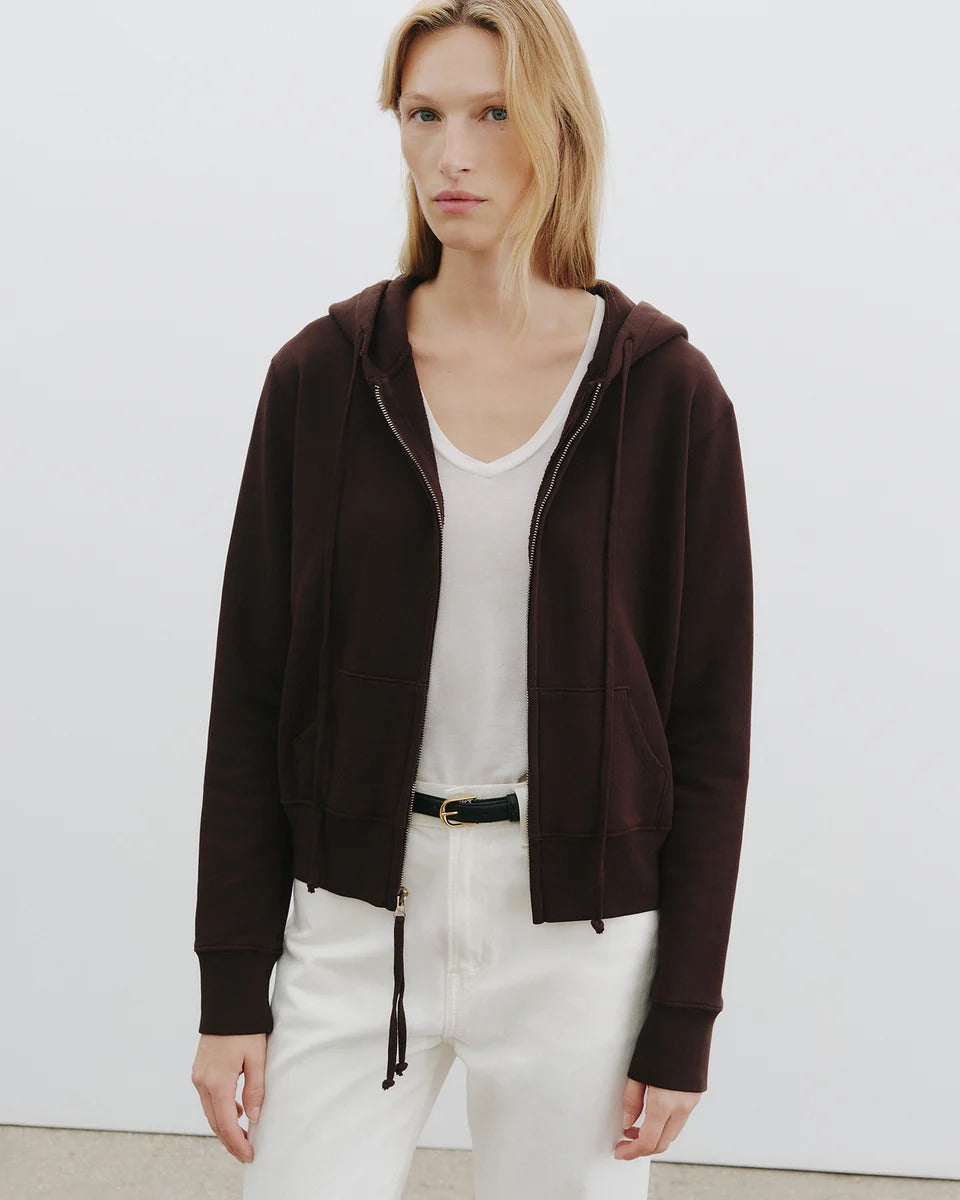 Hoodie Nili Lotan Callie Zip Up Espresso | Podiums Nancy