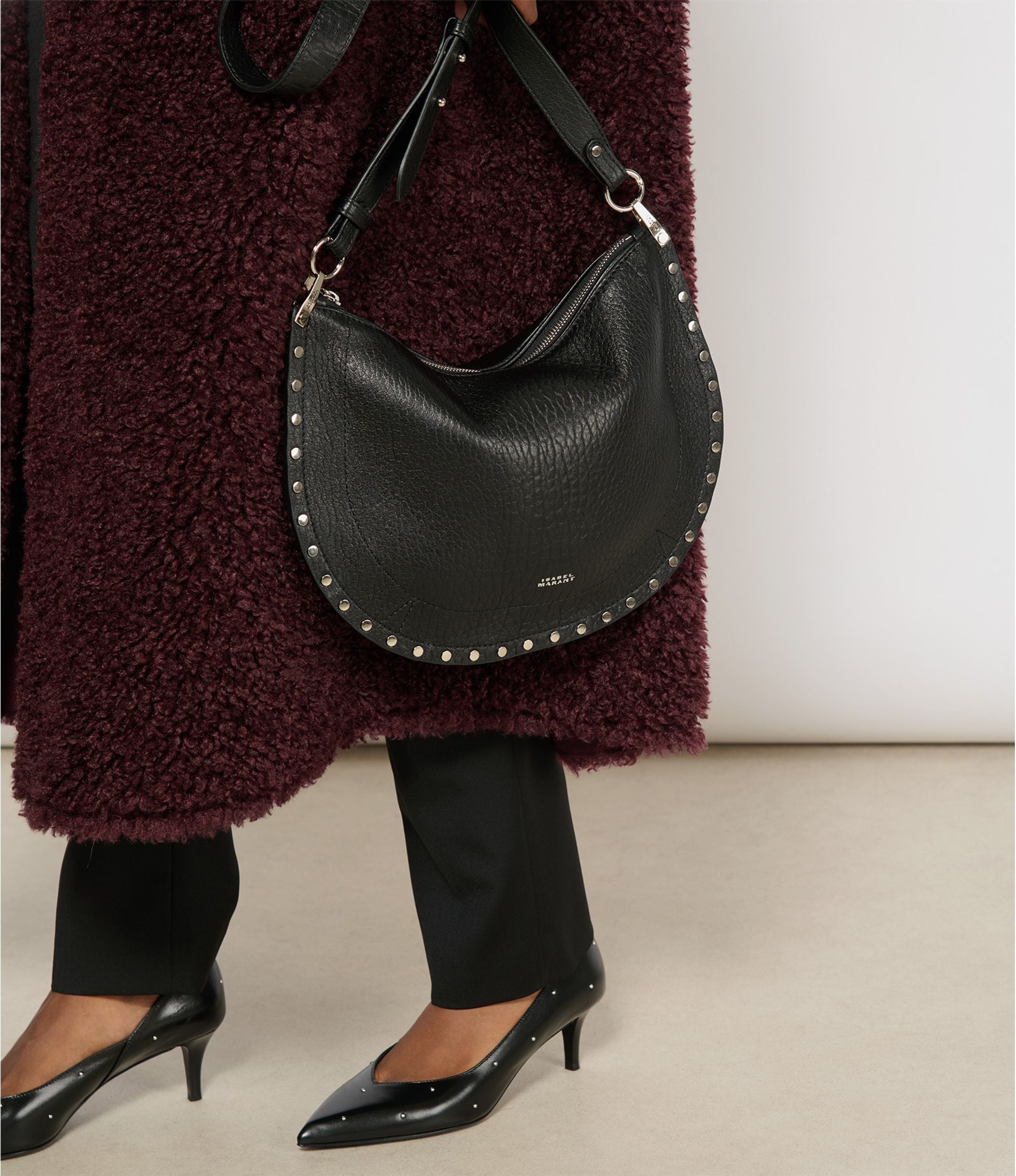 Sac à main Isabel Marant  Oskan soft zip black/silver