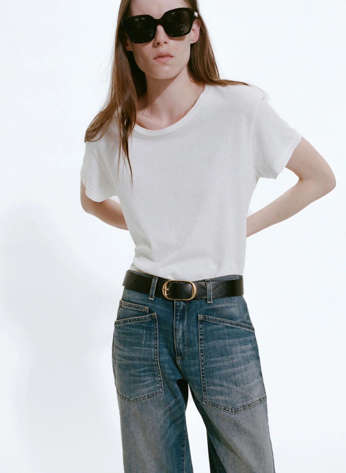 T-shirt Nili Lotan Brady Blanc