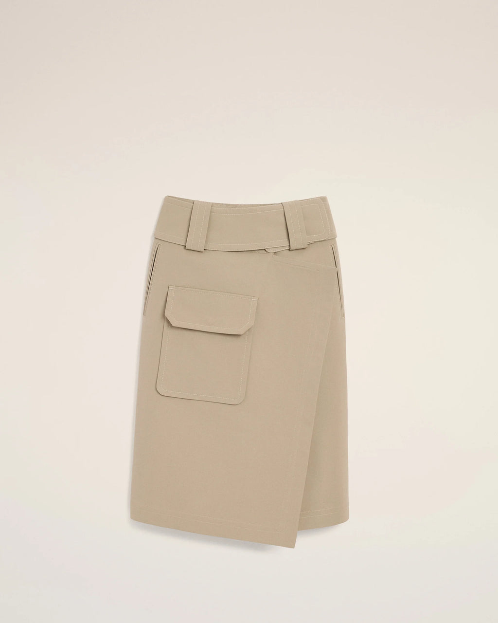 Jupe Ami Paris Portefeuille Beige Taupe | Podiums Nancy