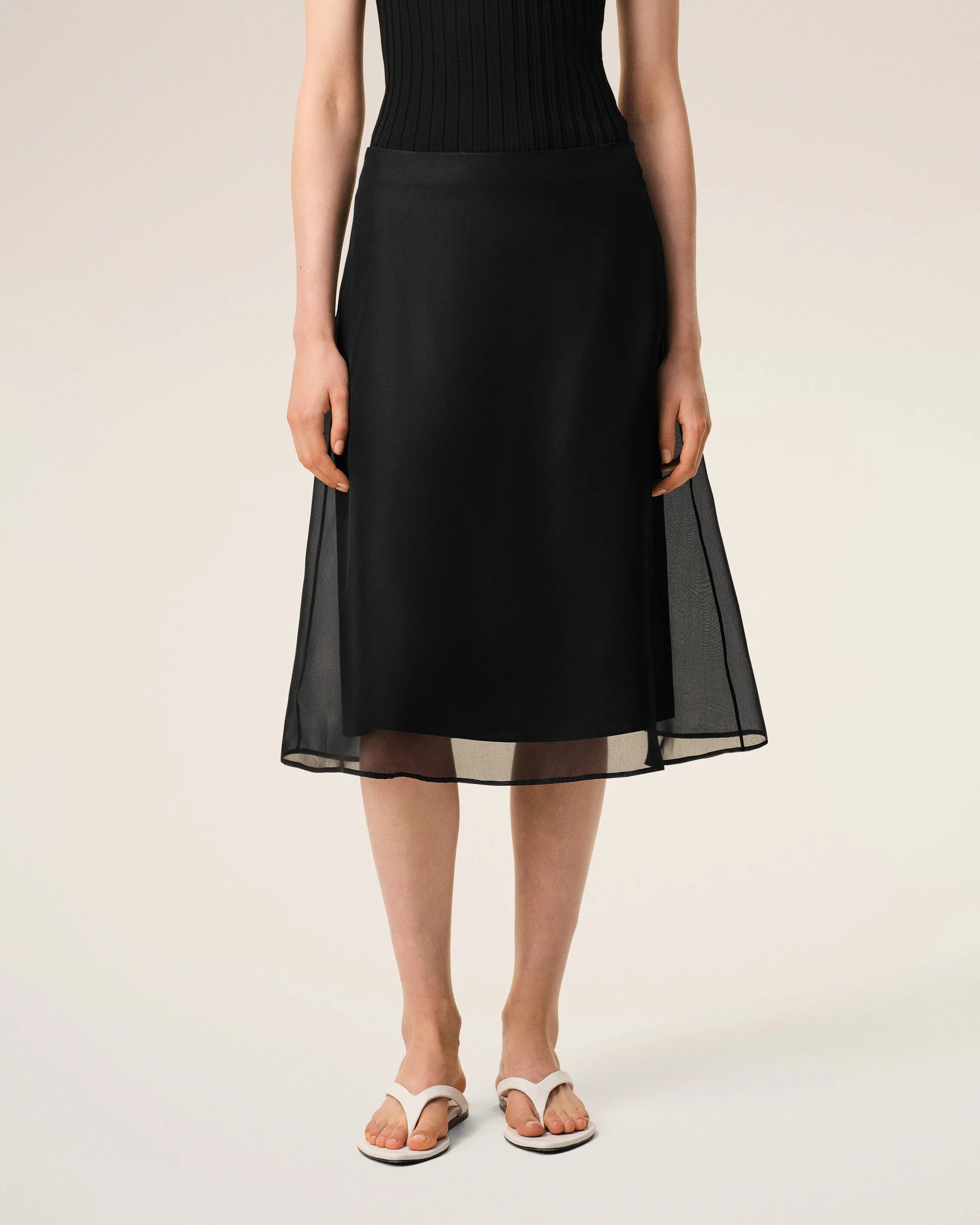 Jupe Ami Paris Sheer Noire | Podiums Nancy