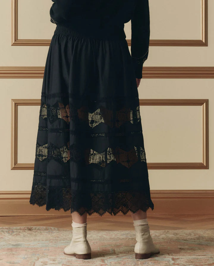 Jupe TheGreat. Rosette Crochet Canary Noire | Podiums Nancy