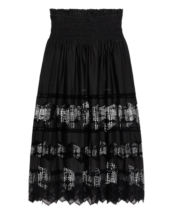 Jupe TheGreat. Rosette Crochet Canary Noire | Podiums Nancy