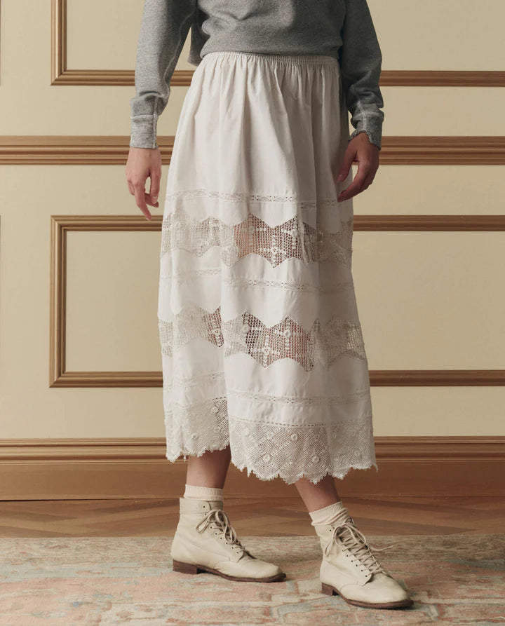 Jupe TheGreat. Rosette Crochet Canary Blanche | Podiums