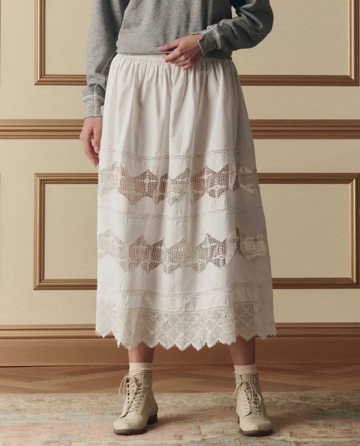 Jupe TheGreat. Rosette Crochet Canary Blanche | Podiums