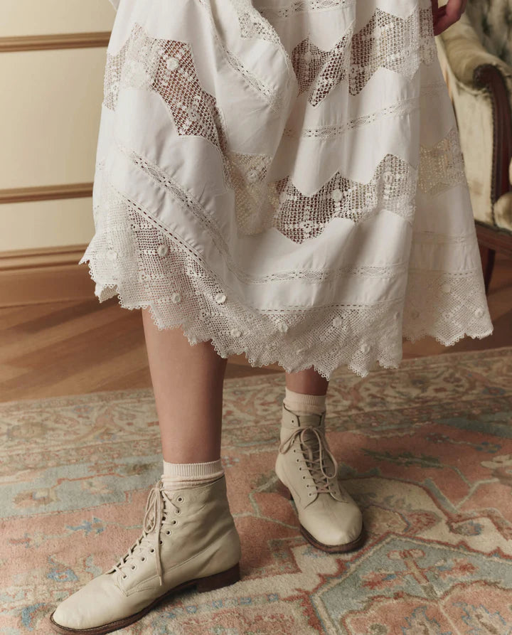 Jupe TheGreat. Rosette Crochet Canary Blanche | Podiums