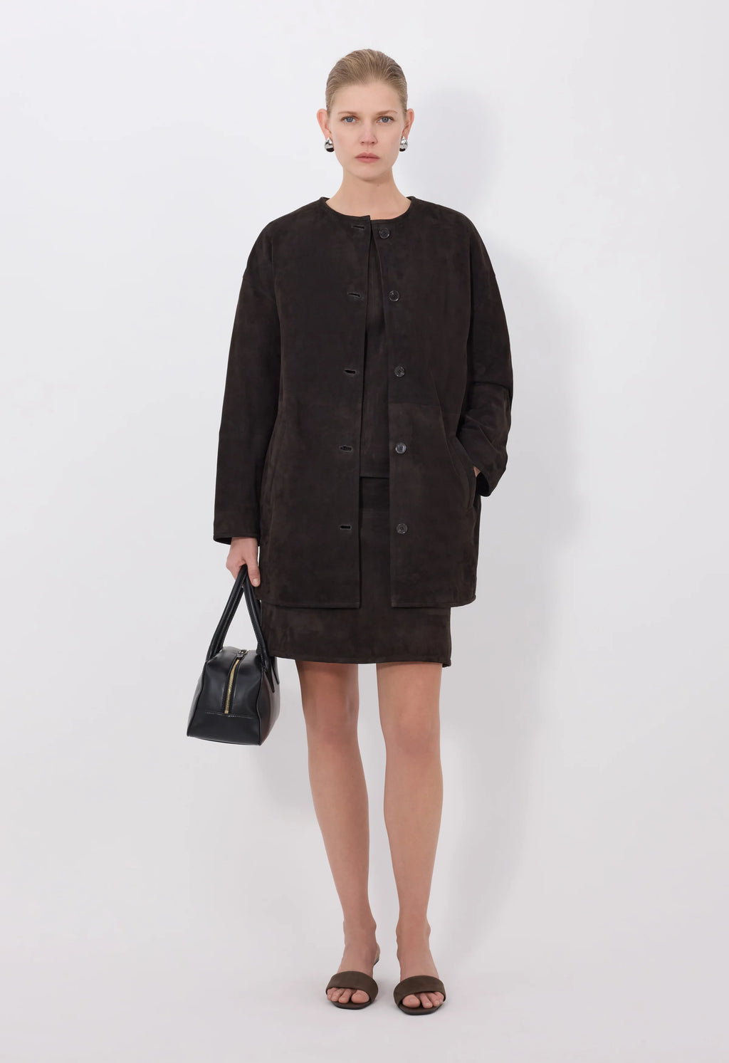 Manteau Loulou De Saison Waren Dark Brown