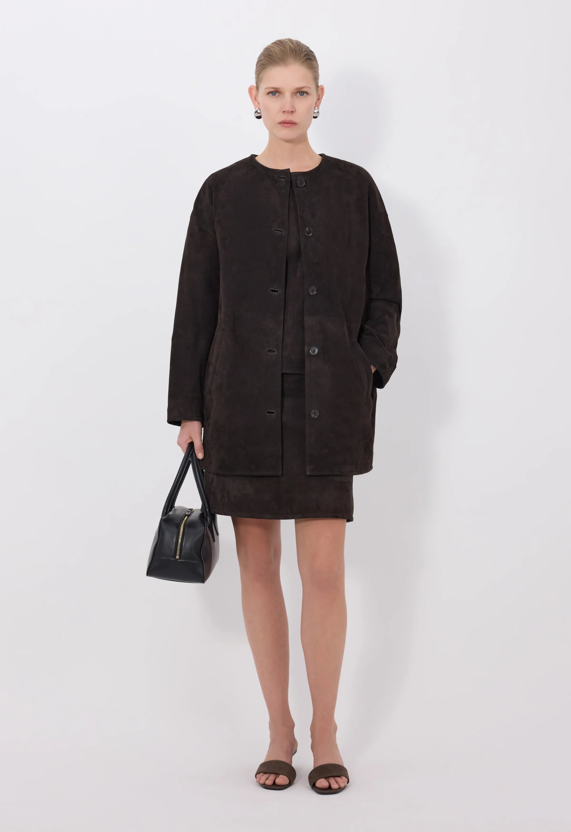 Manteau Loulou De Saison Waren Dark Brown