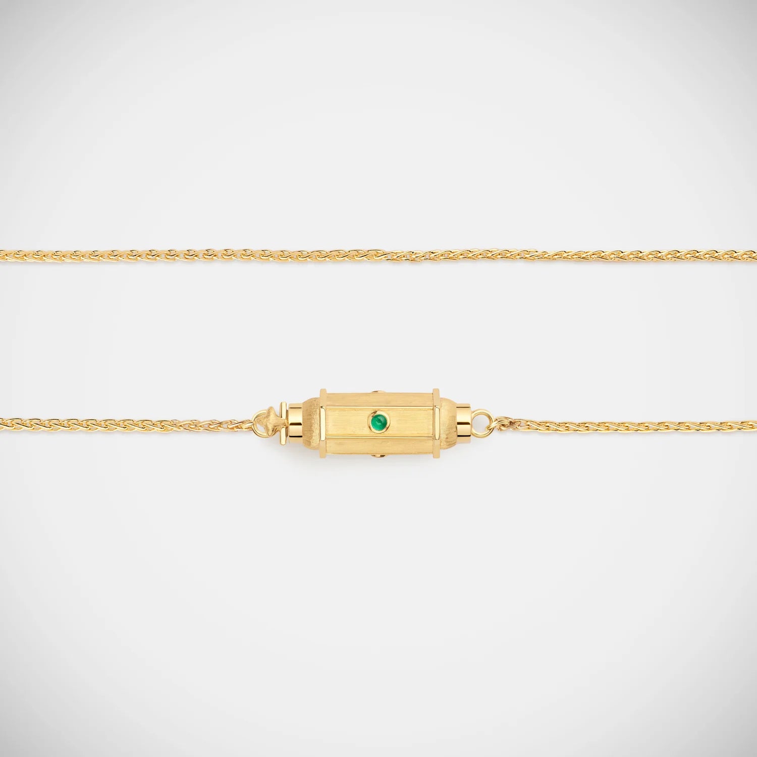 Collier Marie Lichtenberg Micro Locket Coco Emeraude