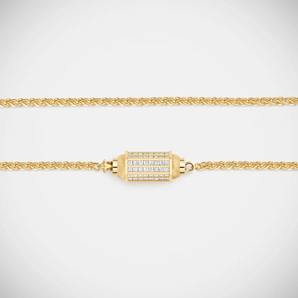 Collier Marie Lichtenberg Micro Locket Coco Pavé Diamants
