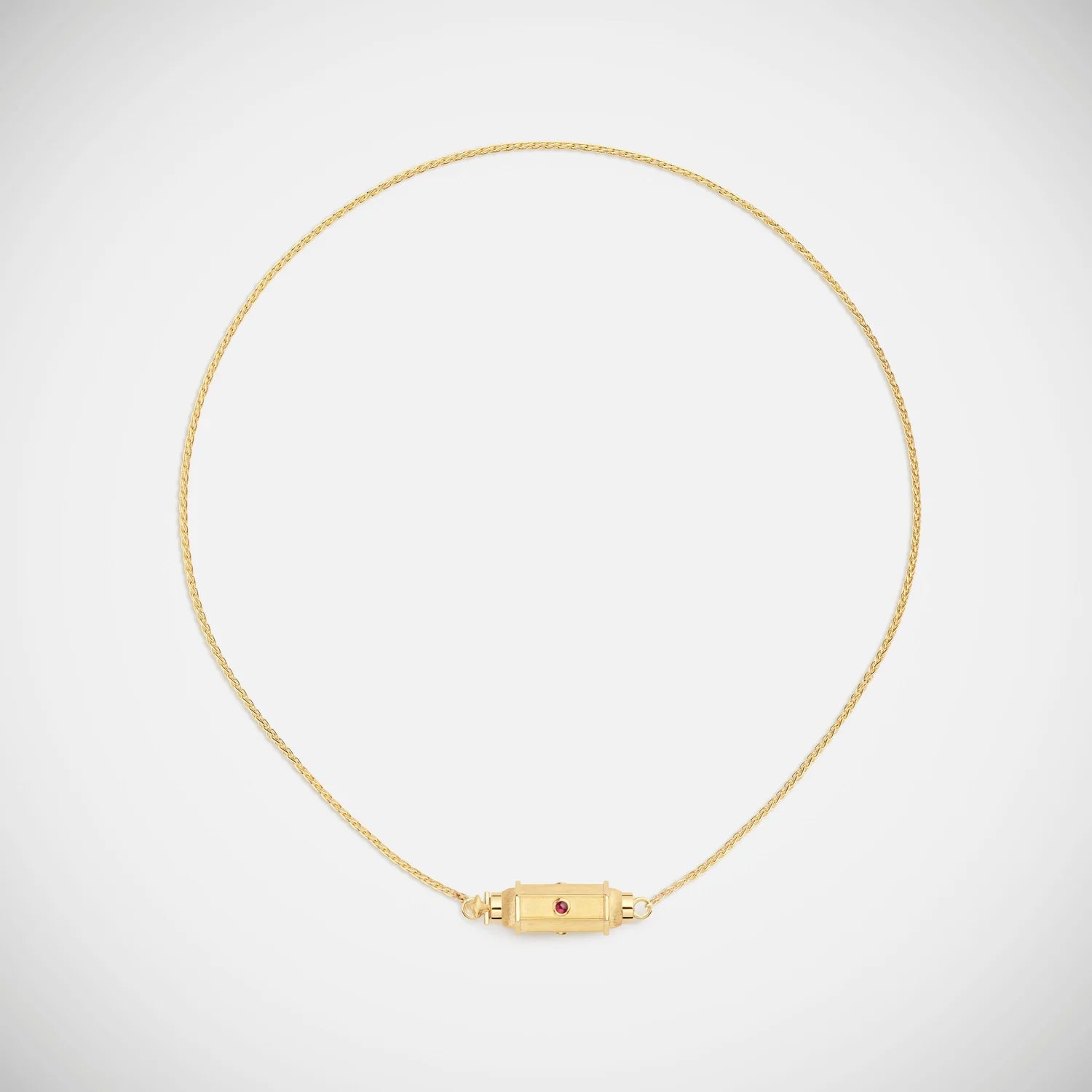 Collier Marie Lichtenberg Micro Locket Coco Rubis